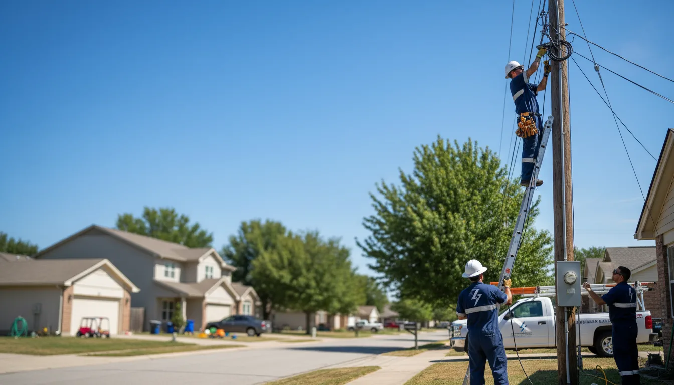 Residential electrician providing installation services in Altair, TX